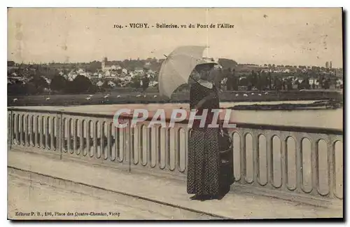 Ansichtskarte AK Vichy Bellerive vu du Pont de l'Allier Femme Folklore
