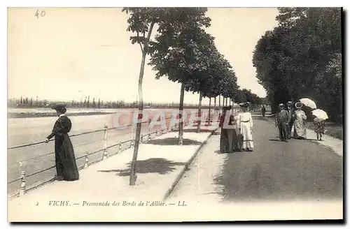 Cartes postales Vichy Promenade des Bords de l'Allier