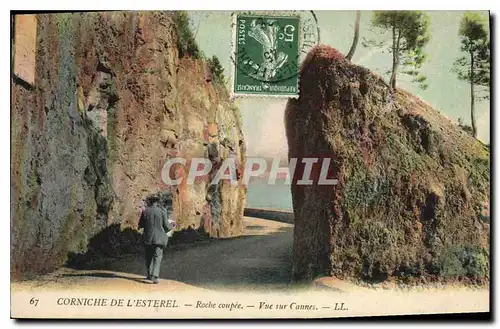 Ansichtskarte AK Corniche de l'Esterel Roche coupee