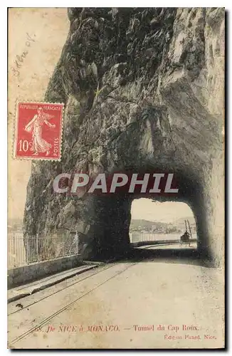 Cartes postales De Nice a Monaco Tunnel du Cap Boux