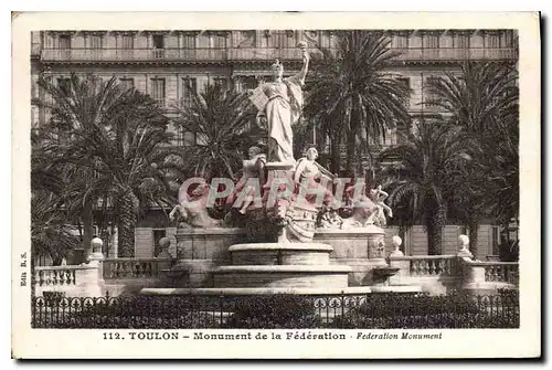 Cartes postales Toulon Monument de la Federation