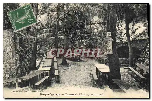 Cartes postales Roquefavour Terrasse de l'Ermitage et la Source