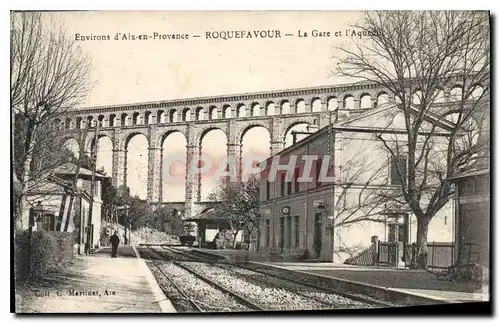 Ansichtskarte AK Roquefavour La Gare et l'Aqueduc