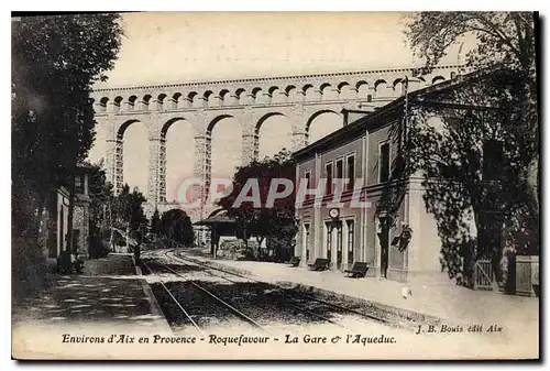 Ansichtskarte AK Roquefavour La Gare et l'Aqueduc