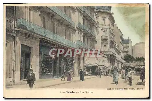 Cartes postales Toulon Rue Racine Chapellerie