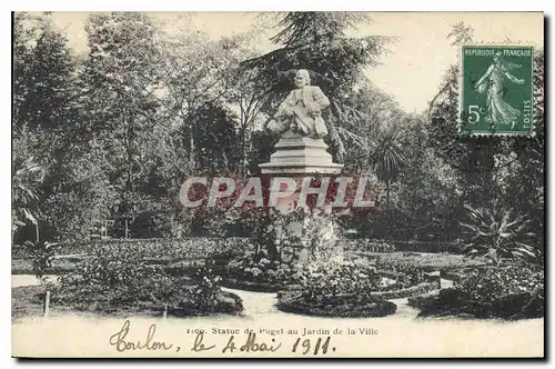 Cartes postales Toulon Statue de Puget au jardin de ville