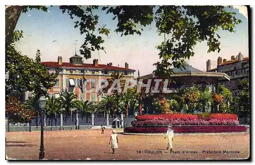 Cartes postales Toulon Place d'Armes Prefecture maritime