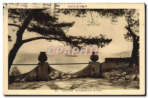 Cartes postales Toulon Echappee sur la rade