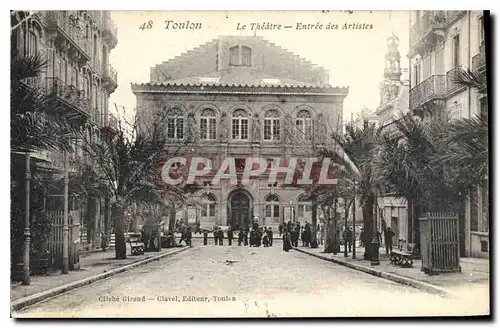 Cartes postales Toulon Le Theatre Entree des artistes