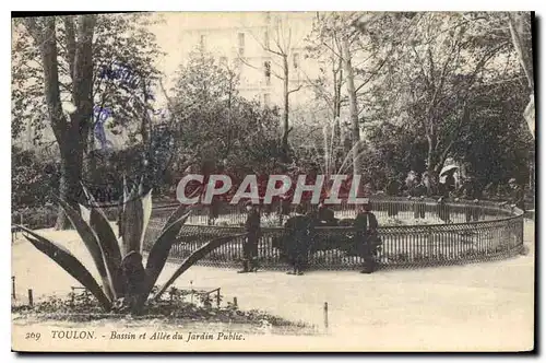 Ansichtskarte AK Toulon Bassin et Allee du Jardin Public