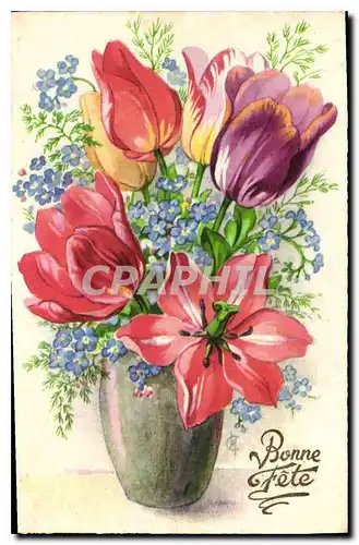 Cartes postales Bonne fete Fleurs