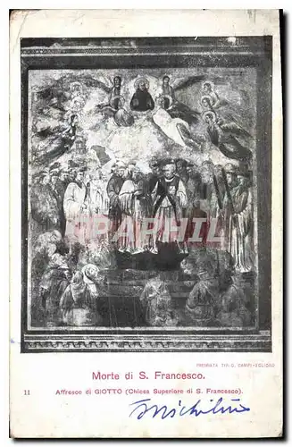 Cartes postales Morte di S Francesco Giotto