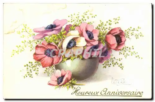 Cartes postales Heureux Anniversaire Fleurs