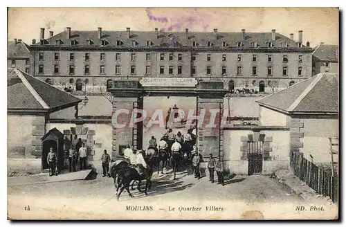 Cartes postales Moulins Le Quartier Villars Militaria