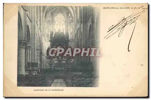 Cartes postales Moulins St Allier Interieur de la Cathedrale