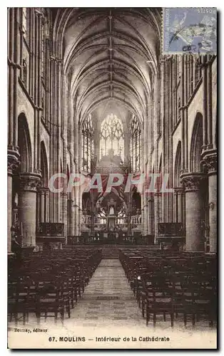 Cartes postales Moulins Interieur de la Cathedrale