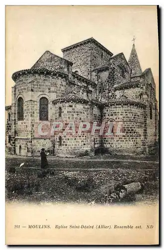 Ansichtskarte AK Moulins Eglise Saint Desire (Allier) Ensemble est