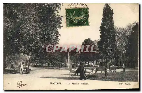 Cartes postales Moulins Le Jardin Public