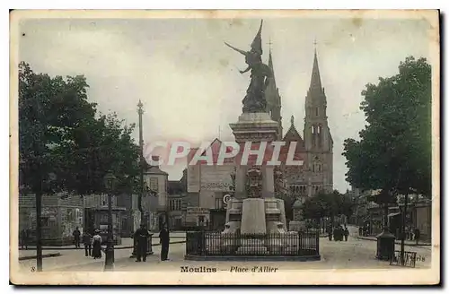 Cartes postales Moulins Place d'Allier