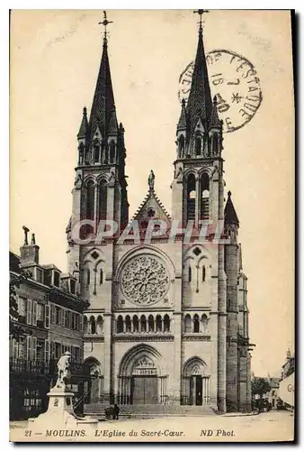 Cartes postales Moulins L'Eglise de Sacre Coeur