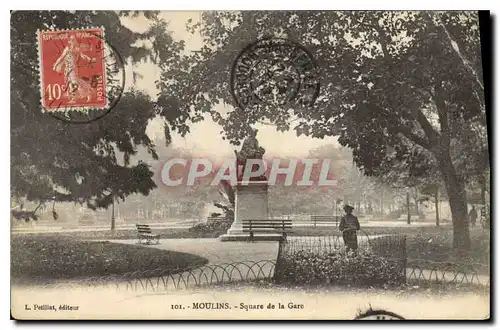 Cartes postales Moulins Square de la Gare