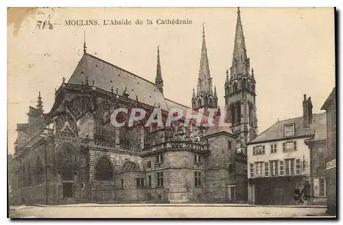 Ansichtskarte AK Moulins L'Abside de la Cathedrale