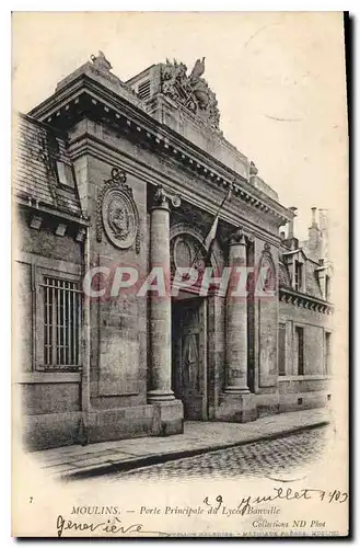 Cartes postales Moulins Porte Principale du Lycee Banville