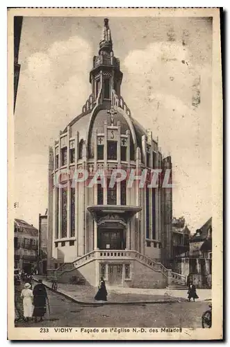 Cartes postales Vichy Facade de l'Eglise N D des Malades