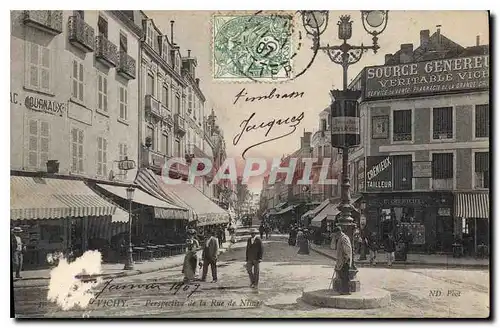 Cartes postales Vichy Perspective de la Rue de Nimes Source Genereuse