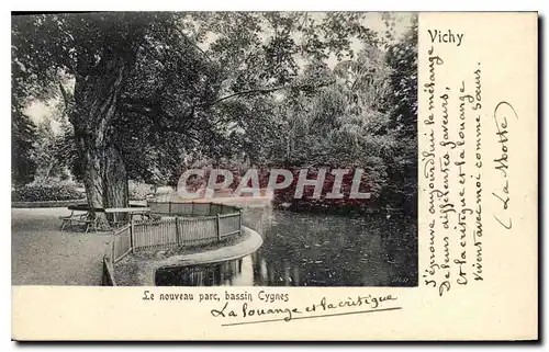 Cartes postales Vichy Le nouveau parc bassin Cygnes