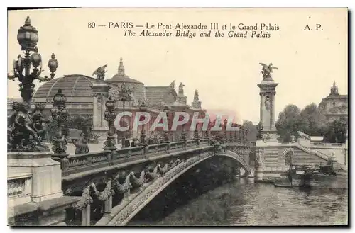 Cartes postales Paris Le Pont Alexandre III