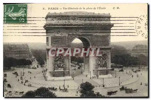 Cartes postales Paris Vue Generale de la Place de l'Etoile