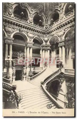 Cartes postales Paris L'Escalier de l'Opera