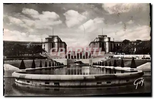 Ansichtskarte AK Paris Le Palais de Challet (Azema Boileau et Carlu architectes) Vue des Jardins