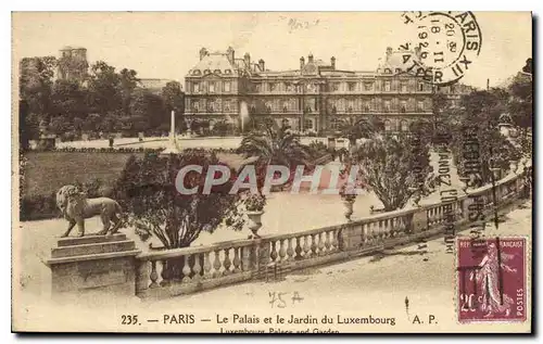 Ansichtskarte AK Paris Le Palais et le Jardin du Luxembourg