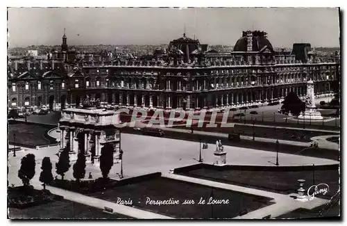 Cartes postales Paris Perspective sur le Louvre