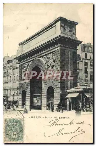 Cartes postales Paris Porte St Martin