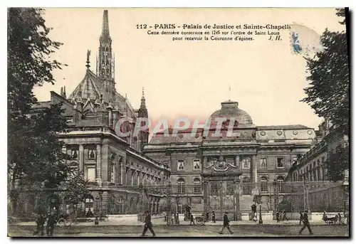 Ansichtskarte AK Paris Palais de Justice et Sainte Chapelle