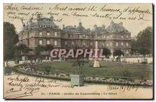 Ansichtskarte AK Paris Jardin du Luxembourg Le Senat