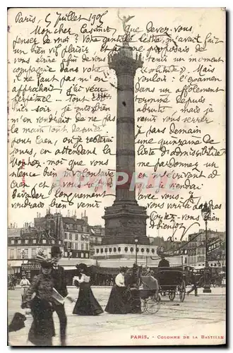 Cartes postales Paris Colonne de la Bastille