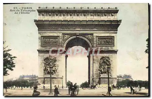 Cartes postales Paris Arc de Triomphe de l'Etoile