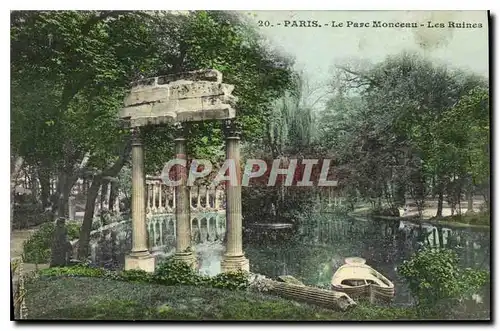 Cartes postales Paris Le Parc Monceau Les ruines