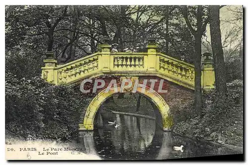 Ansichtskarte AK Paris Le Parc Monceau Le pont