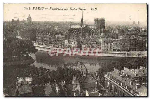 Ansichtskarte AK Paris Panorama sur Notre Dame