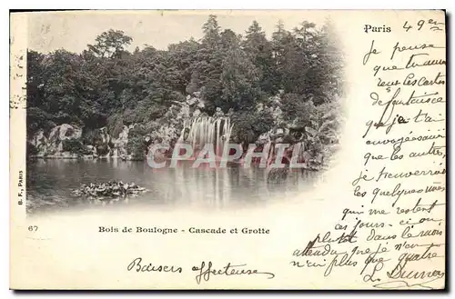 Ansichtskarte AK Paris Bois de Boulogne Cascade et Grotte