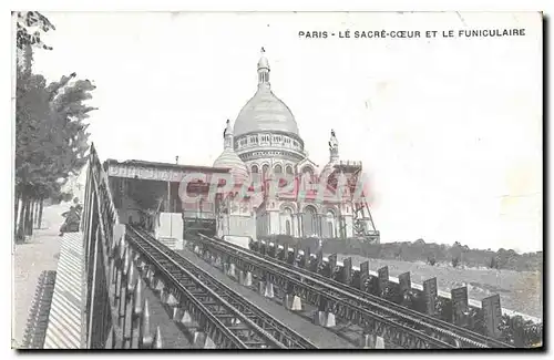 Cartes postales Paris Le Sacre Coeur et le Funiculaire