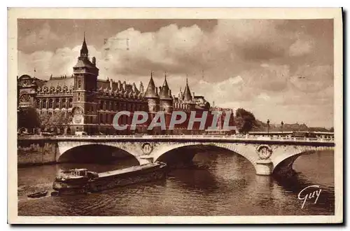 Cartes postales Paris et ses Merveilles La Seine Le Pont au Change et le Palais de Justice (Conciergerie)