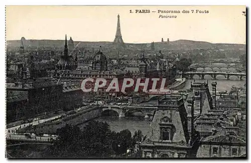 Cartes postales Paris Panorama des 7 Ponts Tour Eiffel