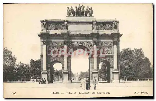 Cartes postales Paris L'Arc de Triomphe du Carrousel