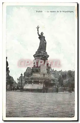 Cartes postales Paris La Statue de la Republique